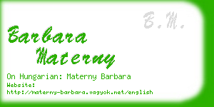 barbara materny business card